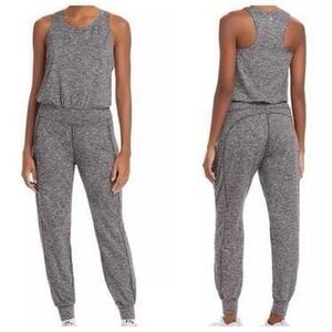 SWEATY BETTY Women’s Heather Gray Sleeveless Racerback Jumpsuit Size Medium